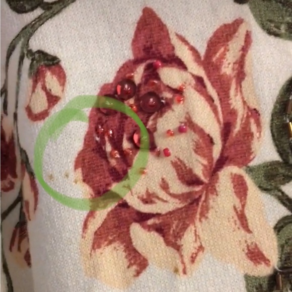 3X CJ Banks Floral Cotton Sweater with Bead Embellishment - Picture 11 of 15